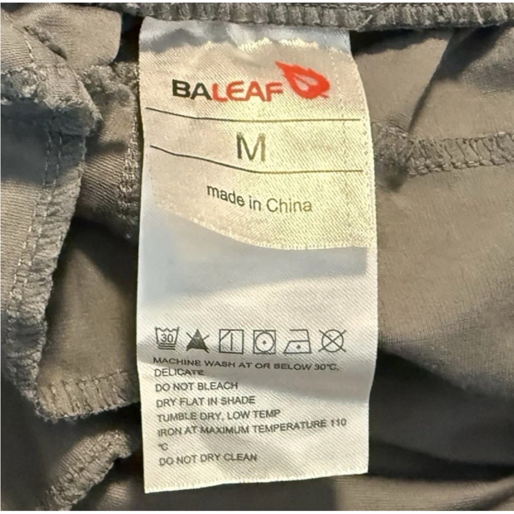 Baleaf Womens Shorts Bermada Size Medium Gray Drawstring Pockets Cycling Hiking - Picture 6 of 6